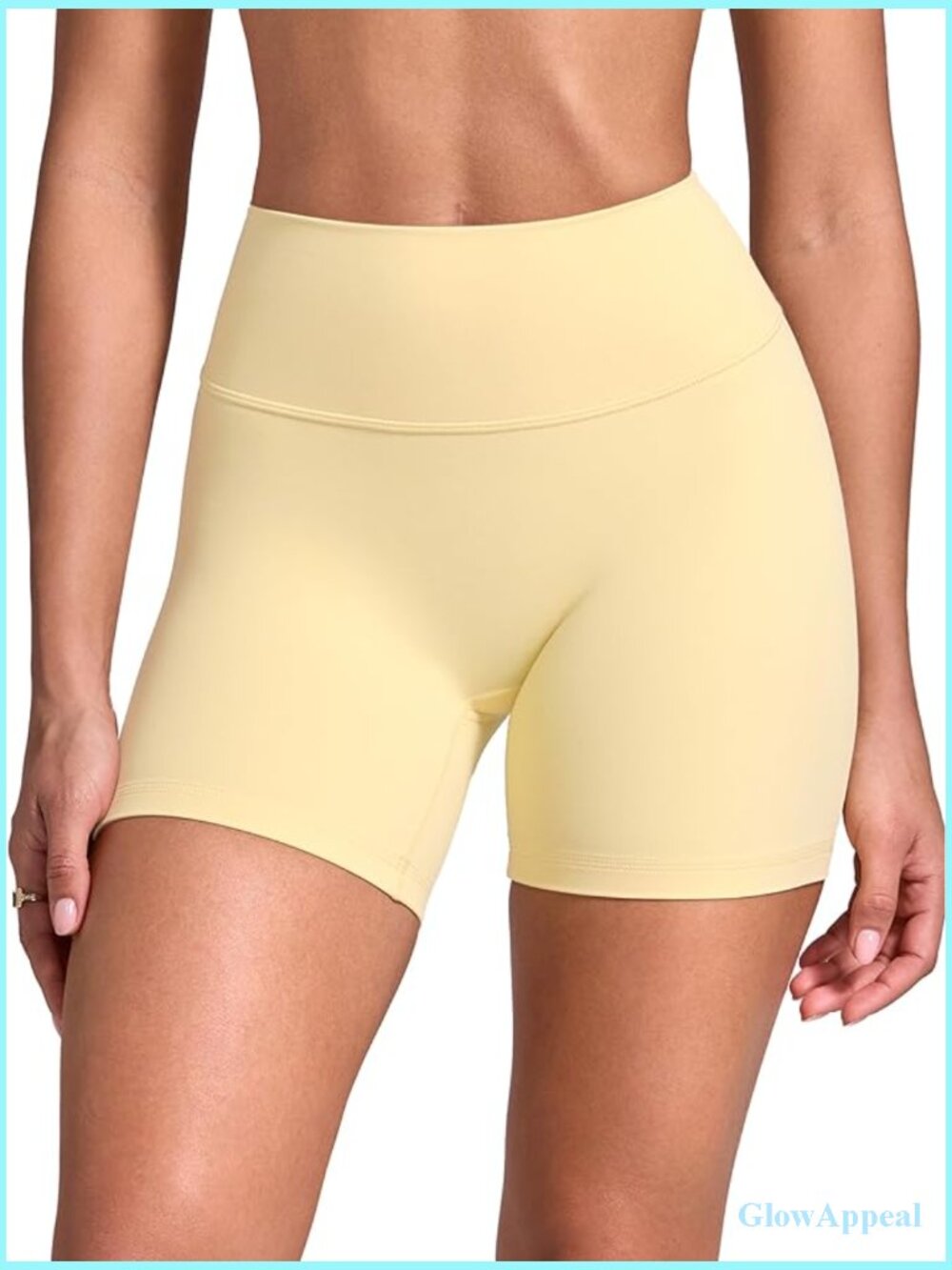 High Waist No Front Seam Scrunch Butt Biker Shorts 5 Inches V-Back Scrunch